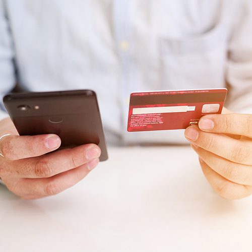 Paying transaction online using credit card